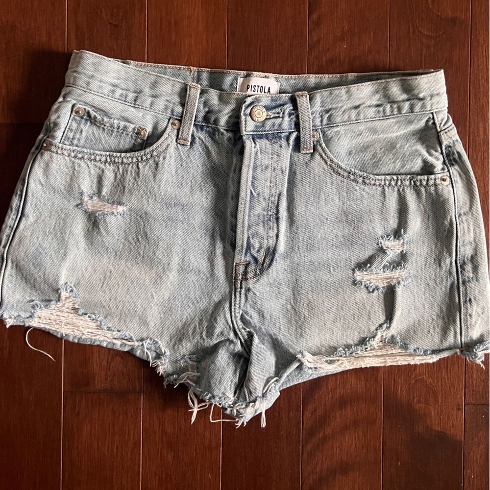Pistola High Rise Denim Shorts 28